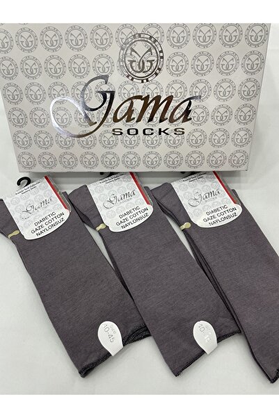 Gama Çorap 3 κομμάτια από βαμβάκι Gaze χωρίς ελαστικό (διαβητικό) νάιλον 100% φυσικές λεπτές καλοκαιρινές ανδρικές κάλτσες