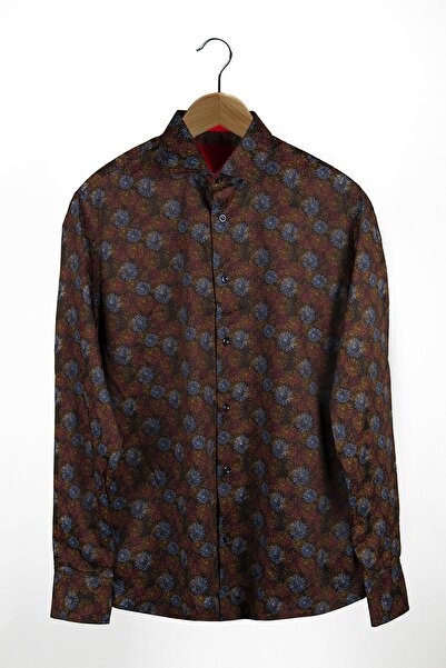 Terapi Men Cămașă cu mânecă lungă pentru bărbați VAVN301- 0000009 -2 Maro închis