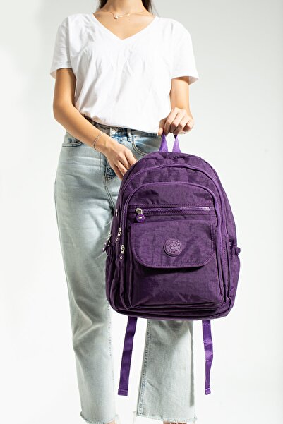 YOGII Hanya Model للجنسين في المدرسة الثانوية والجامعة Kipling Fabric مقاوم للماء للاستخدام اليومي وحقيبة مدرسية متعددة العيون