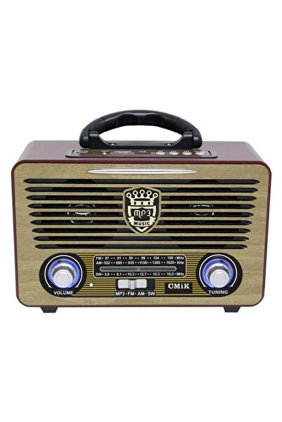Torima M-115BT Kumandalı Nostaljik Radyolu Bluetooth Hoparlör Gold
