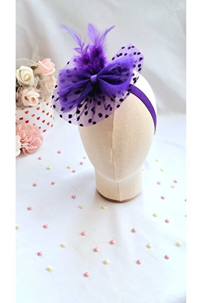 MİNİBİRİ Purple Tulle Baby Girl Birthday Special Day Crown