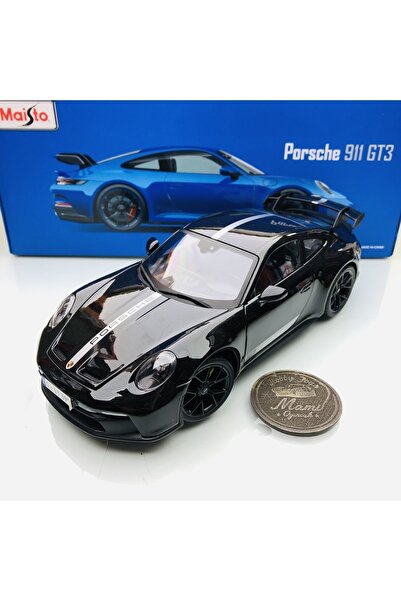 Maisto YENİ - NEW 2022 Porsche 911 (992) GT3 Black 1:18 Ölçek Maisto Premiere...