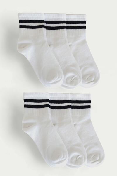 Ollero 6 perechi de șosete pentru colegiu, fără sudură, din bambus