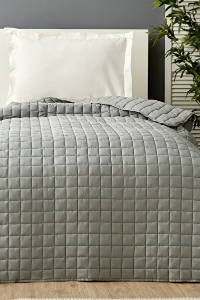 Karaca Home Satin Glass Paddle Quilt Double Size 140x200 cm Gray