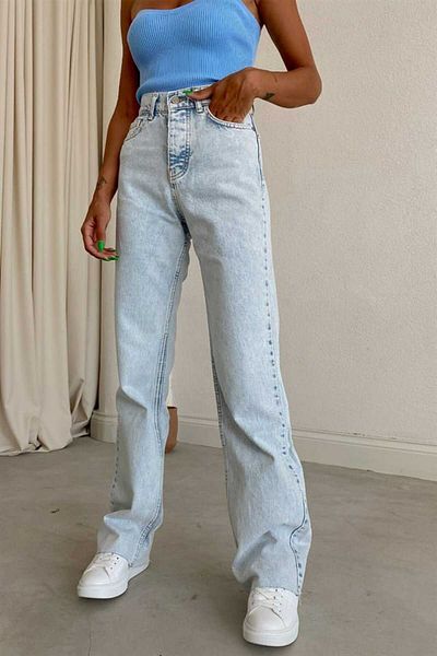 DRC trend Дамски дънки Sadie Ice Snow Lycra Super High Waist Casual Palazzo Pants