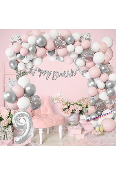 DÜVENCİ TİCARET مجموعة سلسلة بالونات عيد الميلاد الفاخرة