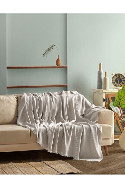 Fushia Diva Natural Keten Koltuk Örtüsü | Yakmaz Pamuklu Çekyat Örtüsü | Kolt...