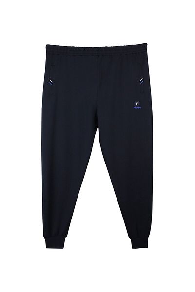 marufshop Ανδρική φόρμα μεγάλου μεγέθους με 2 κλωστές Navy Blue Ribbed
