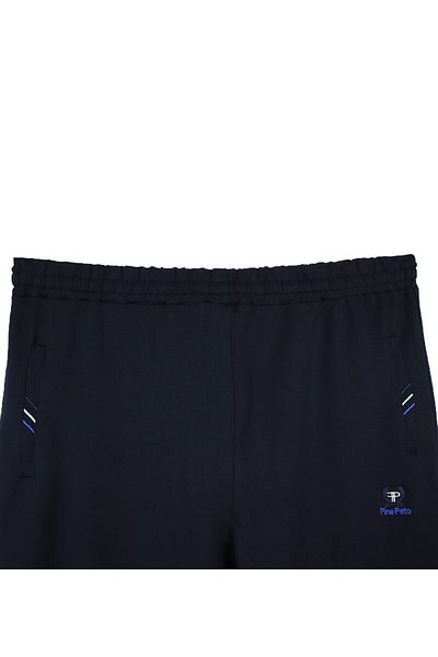 marufshop Ανδρική φόρμα μεγάλου μεγέθους με 2 κλωστές Navy Blue Ribbed
