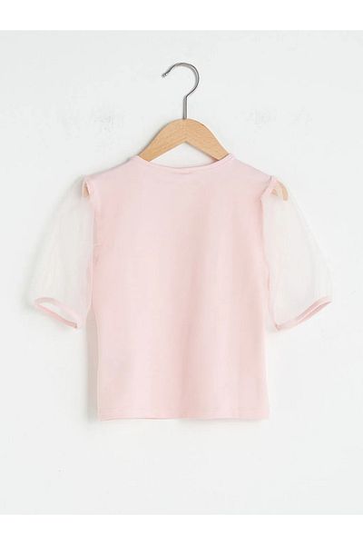 LC Waikiki LCW Kids Crew Neck Basic Short Sleeve Girl's Blouse T-Shirt