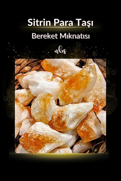 NBS Beautiful Naturel Stones Para,Bereket Sitrin Ham Doğal Taş ( 1 Adet ) ( 1...