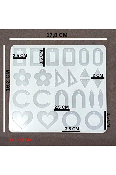 HOBİFLEX EPOKSİ REÇİNE SİLİKON KALIP ÇEŞİTLİ KÜPE KOLYE ANAHTARLIK MODELLERİ ...