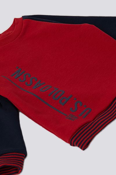 U.S. Polo Assn. U.S. Polo Assn Red Striped Rib Detail Baby Set of 2