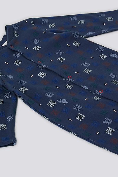 U.S. Polo Assn. بذلة أطفال من U.S. Polo Assn باللون النيلي الداكن مع حذاء برباط أمامي