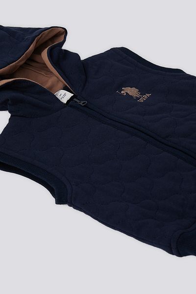 U.S. Polo Assn. يو اس بولو اسن سترة أطفال باللون الأزرق الداكن