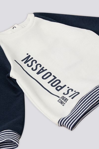 U.S. Polo Assn. Set de 2 copii cu detaliu în dungi crem