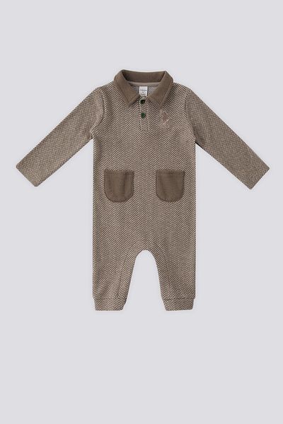 U.S. Polo Assn. Salopetă pentru bebeluși, cu guler cu nasturi, U.S. Polo Assn, cu buzunar frontal