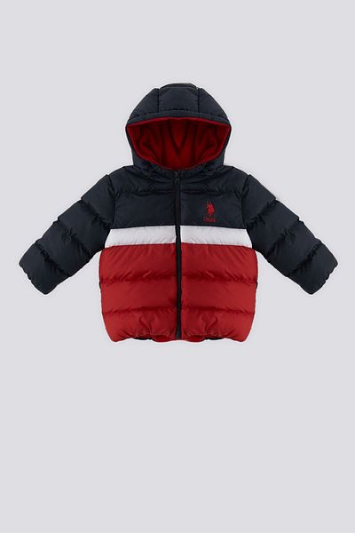 U.S. Polo Assn. U.S. Polo Assn Claret Red Fleece Hooded Baby Coat