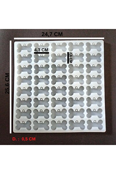 HOBİFLEX EPOKSİ REÇİNE SİLİKON KALIP ÇOKLU KEMİK KÜNYE ANAHTARLIK ÇOK AMAÇLI ...