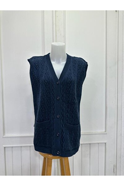 BARLAS Houndstooth Model Winter Mother Vest with Pockets BRLS-MV-KACAY