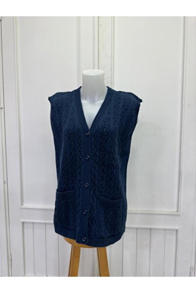 BARLAS Houndstooth Model Winter Mother Vest with Pockets BRLS-MV-KACAY