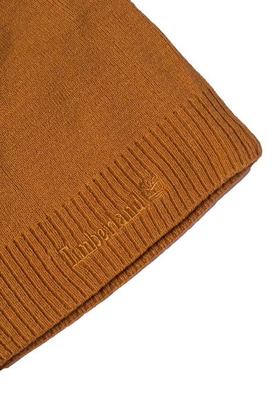 Timberland Мъжка жълта плетена шапка с лого - барета Tb0a1egx2311