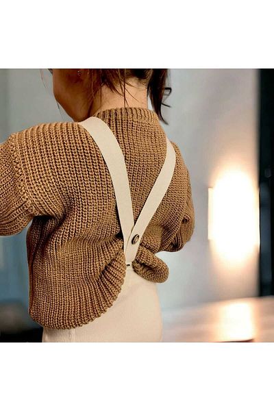 BEBEĞİME ÇORAP Baby Boy-Child/Baby Girl-Child Crew Neck Oversize Knitwear Sweater