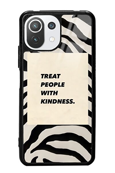 Spoyi Xiaomi Mi 11 Lite Zebra Motto Tasarımlı Glossy Telefon Kılıfı