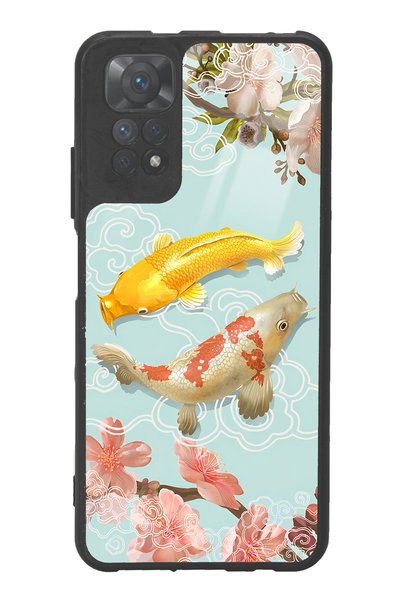 Spoyi Xiaomi Redmi Note 11S Glossy Phone Compatible Case with Koi Fish Design