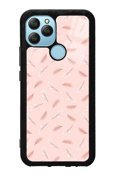 Spoyi Gm 21 Glossy Phone Case with Powder Leaf Design