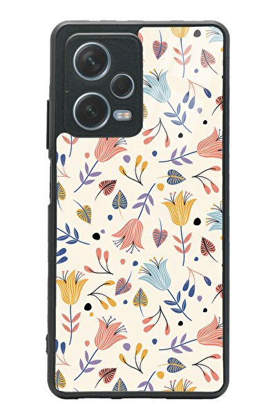 Spoyi Xiaomi Redmi Note 12 Pro 5g Beyaz Bindanlı Tasarımlı Glossy Telefon Kılıfı