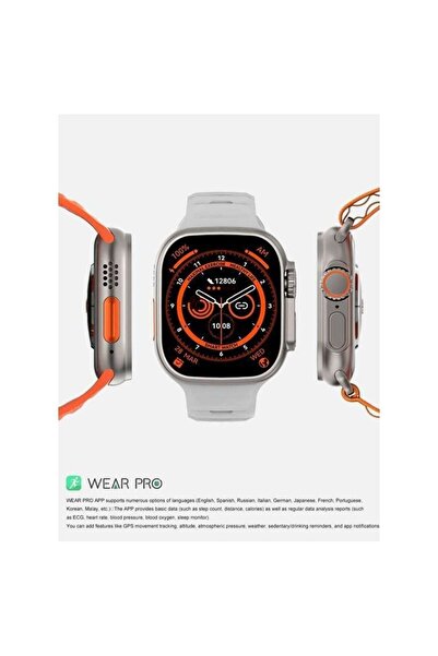 COOYEE Dt No1 Akıllı Saat Dt8 Ultra Watch 8 2.0 Inç Ekran Smartwatch Nfc Gps ...