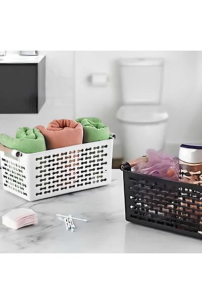 zisayt 2 τεμάχια πολλαπλών χρήσεων Ξύλινη λαβή Organizer Καλάθι με θήκη - Εσωτερική οργάνωση ντουλαπιών & συρταριών