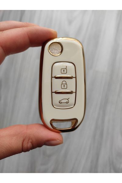 maxisepet Renault Megane 4 Joy Capture Kadjar Symbol Nano Key Case White