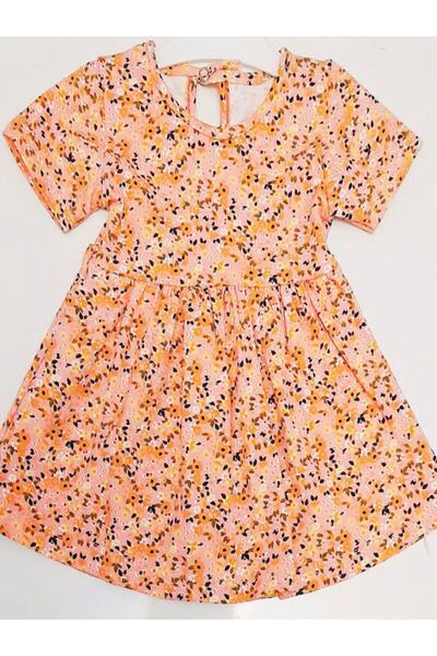 rose moda Kız Bebek Kırmızı Desenli Kısa Boy Elbise 1 -2 -3 Aylık Yumuşaçık K...