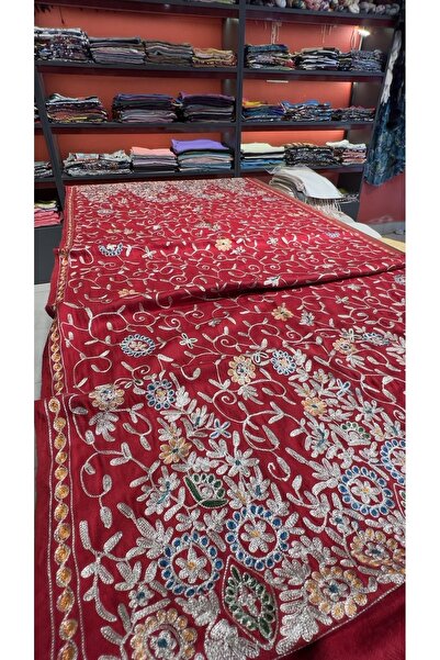 Dervişan İpekçilik %100 Gümüş İşlemeli İpek Şal