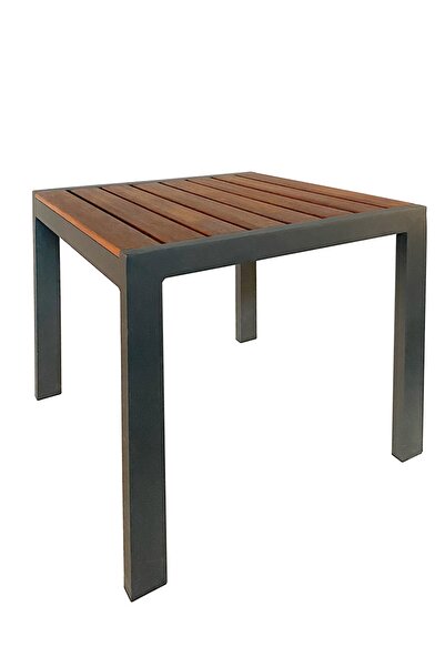 Aluseat Iroko Tablalı Alüminyum Sehpa 45x45