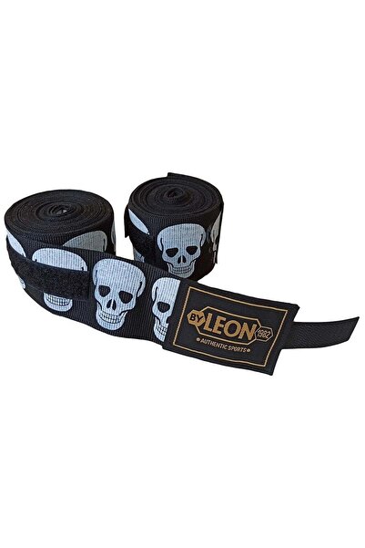SPORIO επίδεσμος πυγμαχίας Big Skulls Skull 5 Yards Boxing Bandage Μαύρος
