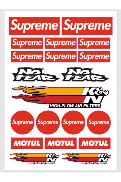 MOTOSEPETİM MOTOSİKLET KASK GRENAJ SUPREME SPONSOR ETİKET STİCKER