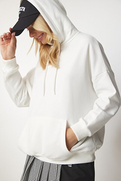 Happiness İstanbul Dámská základní mikina s kapucí a kapucí SM00153