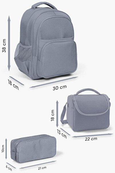 Coral High Kids Lavender Water Green Graffiti Patterned 3-Piece School Bag Set SET0114414