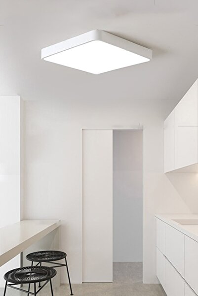 Ledmi Lighting Kare Model Kumandalı 3 Renk Aydınlatalı Tavan Avizesi, Modern Avize, Ofis Avizesi, Salon Avizesi