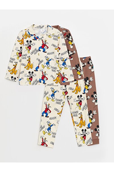 LC Waikiki Pyjama-Set für Babys mit Polokragen und Disney-Print, 2-teilig