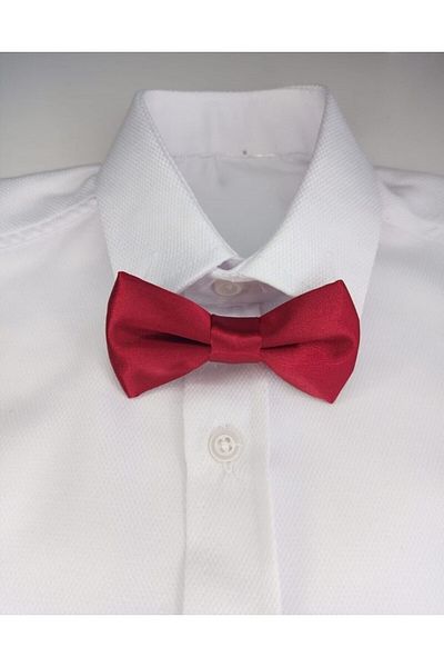 GallanD Solid Color Shiny Children's Satin Birthday Wedding Special Day Practical Elastic Bow Tie