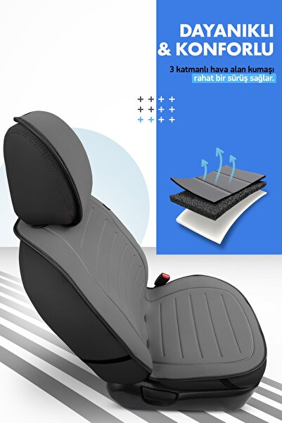 Otom Oto Koltuk Minderi Koruyucu Füme - Active Line