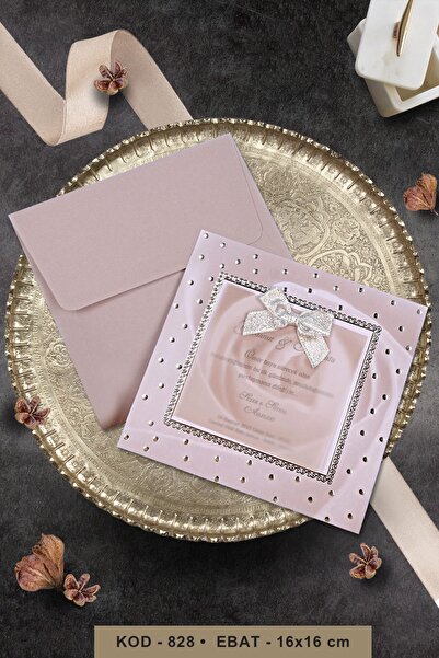 Cem Davetiye Düğün Nişan Nikah Kına Davetiyesi - 828