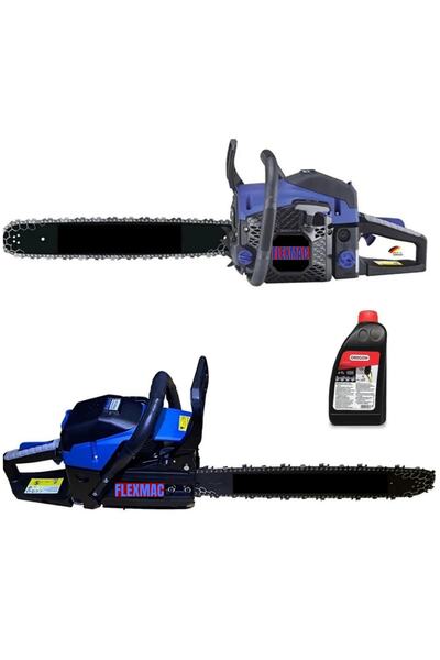 FLEXMAC Italy 9 VF Benzinli Motorlu Testere Turbo 9000 Ağaç Kesim Motoru Hıza...