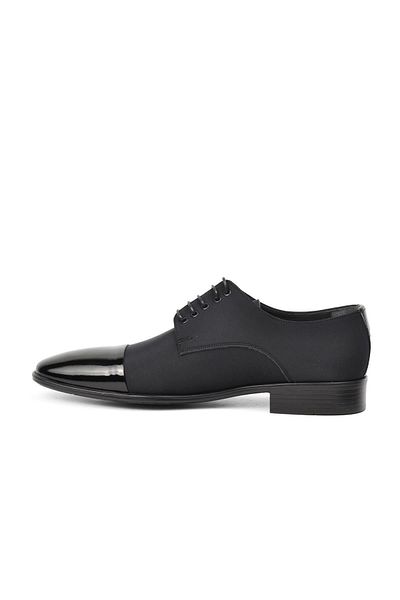 Fosco 2588 Satin-Black Patent Leather Genuine Leather Men's Classic Shoes