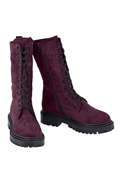 NOOSY Women's Burgundy Zippered Boots