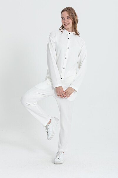 Rocqerx R-4332 Сорочка з коміром-стійкою, штани з резинкою на талії, широкий комплект в османському стилі